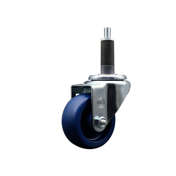 Service Caster 3'' SS Solid Poly Wheel Swivel 1'' Expanding Stem Caster SCC-SSEX20S314-SPUS-1 - main